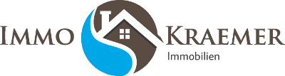 Ying Yang Logo mit einem Haus und dem Namen Immo Krämer