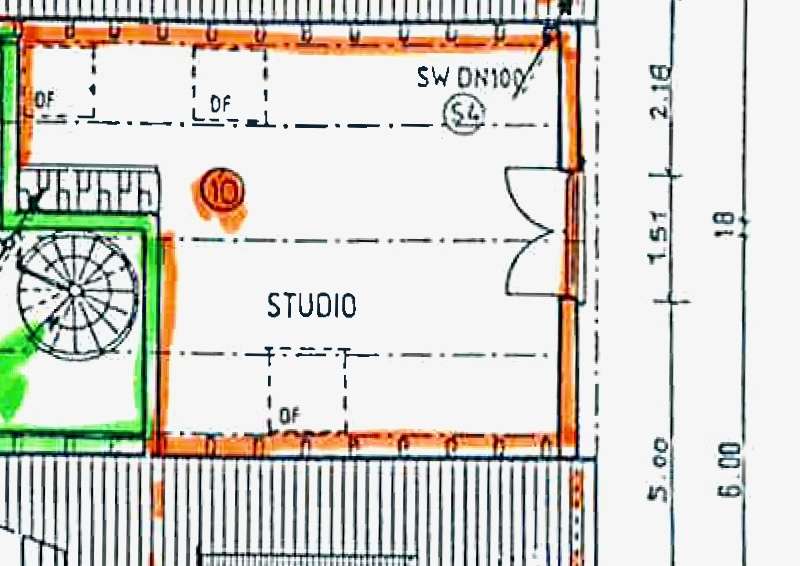 Grundriss  Dachstudio