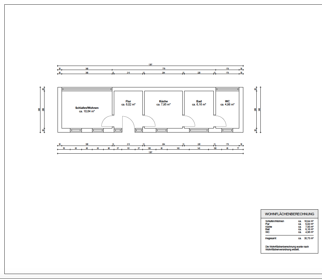 Grundriss Gästehaus