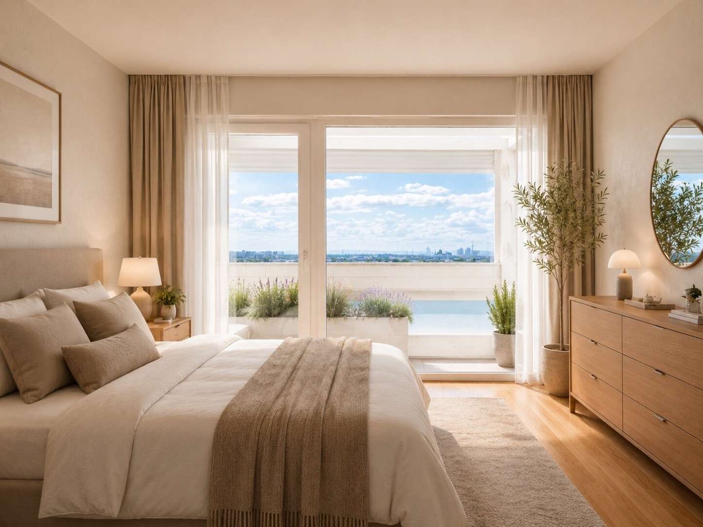 Schlafzimmer Eltern - AI Staging